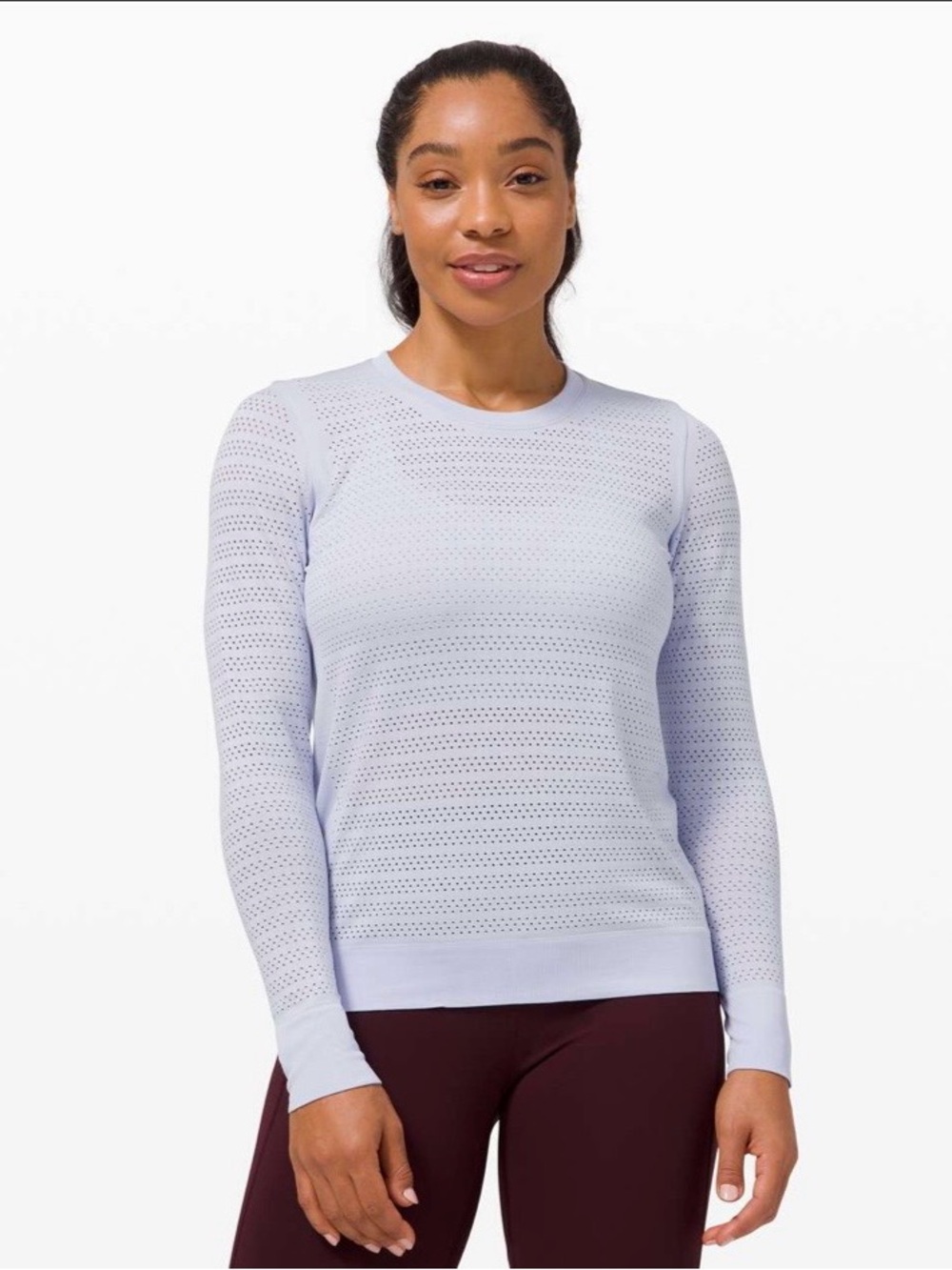 Lululemon Swiftly Breathe Long Sleeve Squad in Purple/Blue Size 8/10
